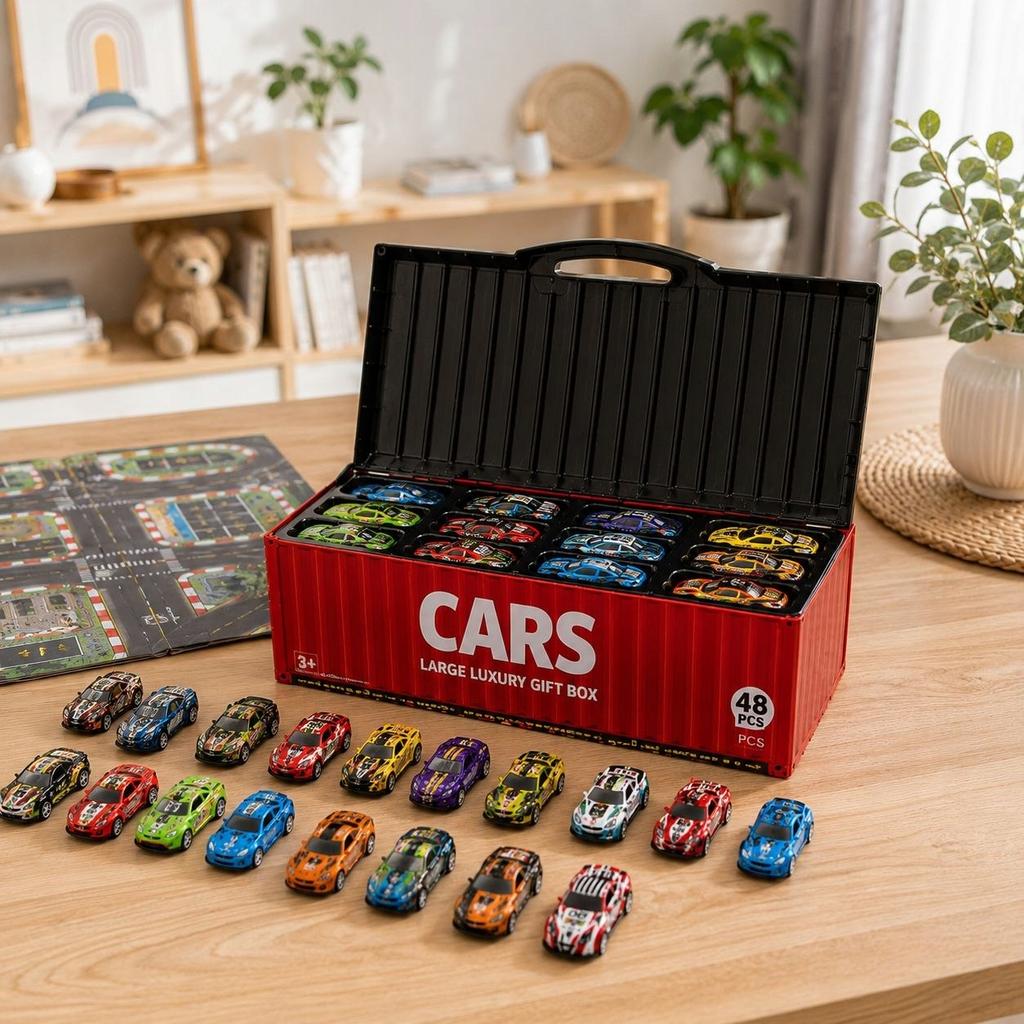 Toy cars 48 pcs car models in a container car set