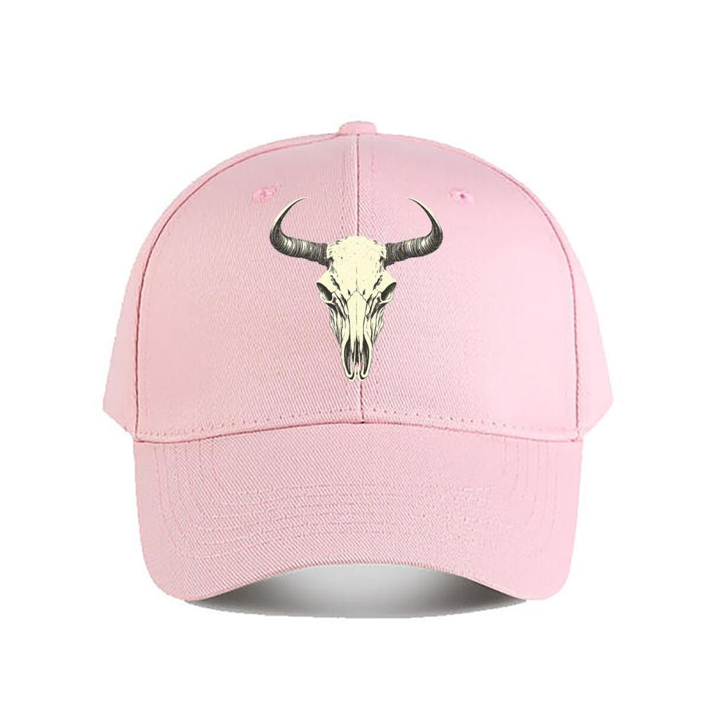 Western Rodeo Cow Skull Wild West Longhorn Graphic Baseball Cap Fashion Unisex Sunhat Womens Outdoor Sports