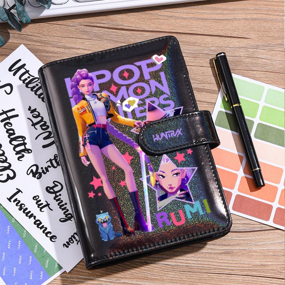Peripheral Laser Notebook Student Handbook Notebook Hard Shell Loose-leaf Book Cartoon Animation