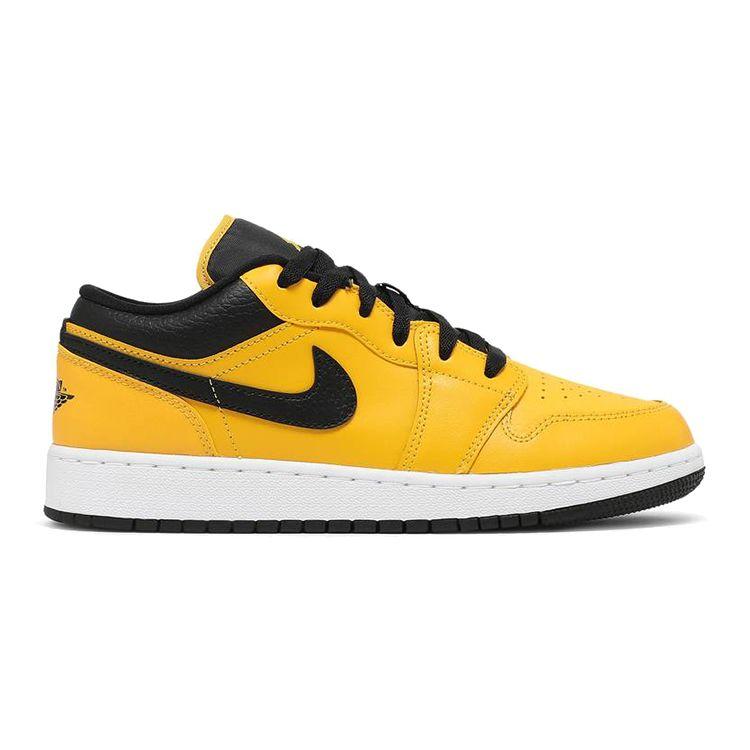 Кроссовки Air Jordan 1 Low GS University Gold Black Детские Белые 553560-700
