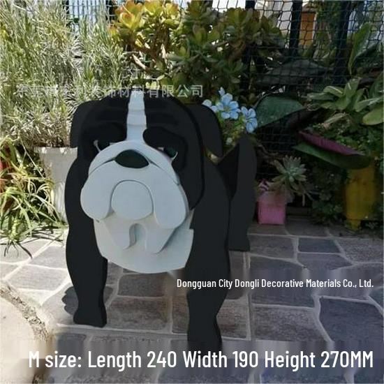 Independent Station Cross-border Garden Art Craft Ornaments: Dog & Cat Flower Pot and Planter