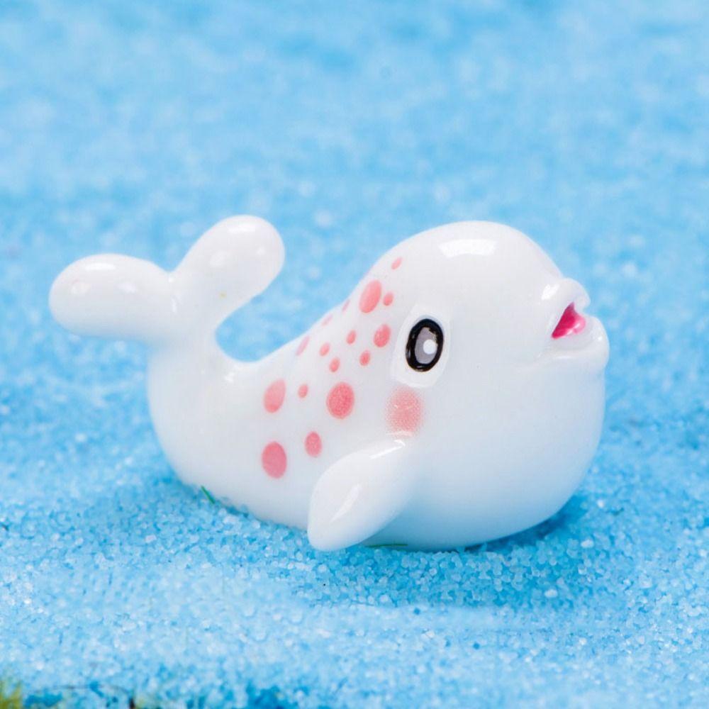 Мультяшная мультяшная статуэтка рыбы из смолы Мини-модели морской жизни Ремесло Миниатюрные фигурки морских животных