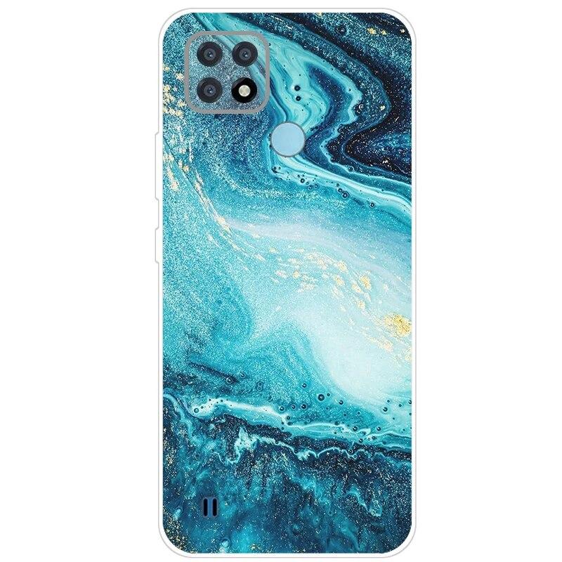 Чехол Realme C21, 6,5 дюйма, прозрачный силиконовый чехол Fudnas, мягкий чехол из ТПУ для Realmi C21 2021, чехлы для телефонов Shell C 21, задняя крышка, бампер RealmeC21
