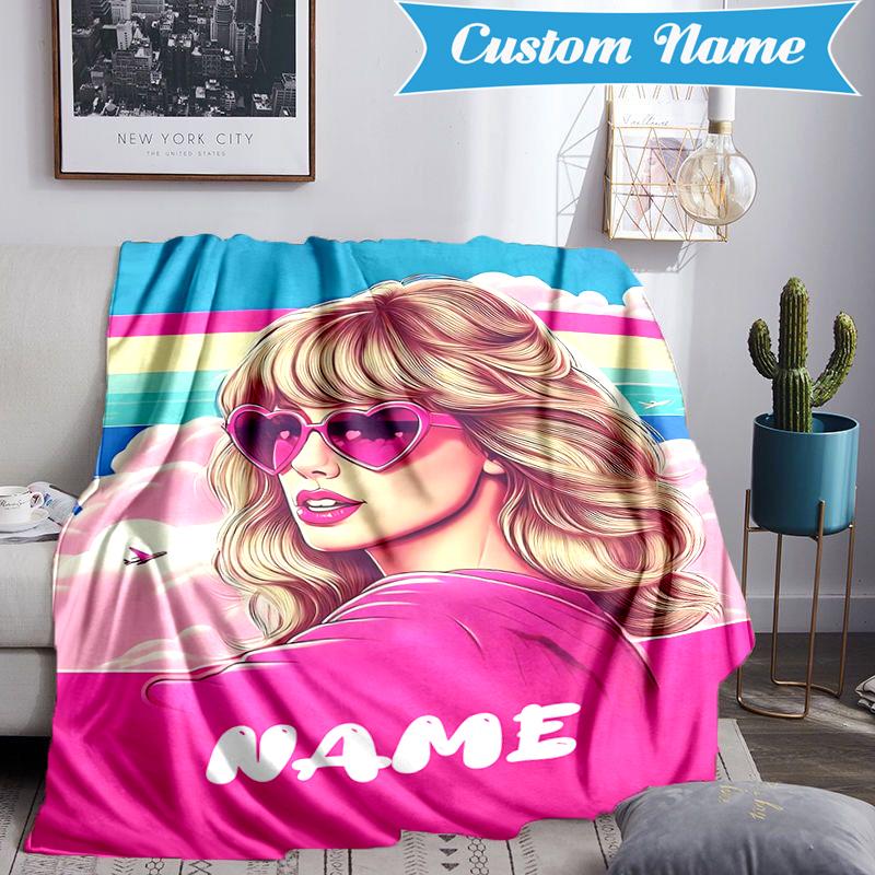 Custom Name Top singer Taylor Blanket Lightweight Ideal Bedding Blanket Perfect for Travel, Camping, Living Rooms, Sofas, Christmas gift