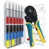 End-Sleeves Ferrule Crimping Tools,VXC9 16-6N Self-Adjustable AWG28-5/0.08-16mm² Square Ratcheting Wire Crimping Plier Terminal