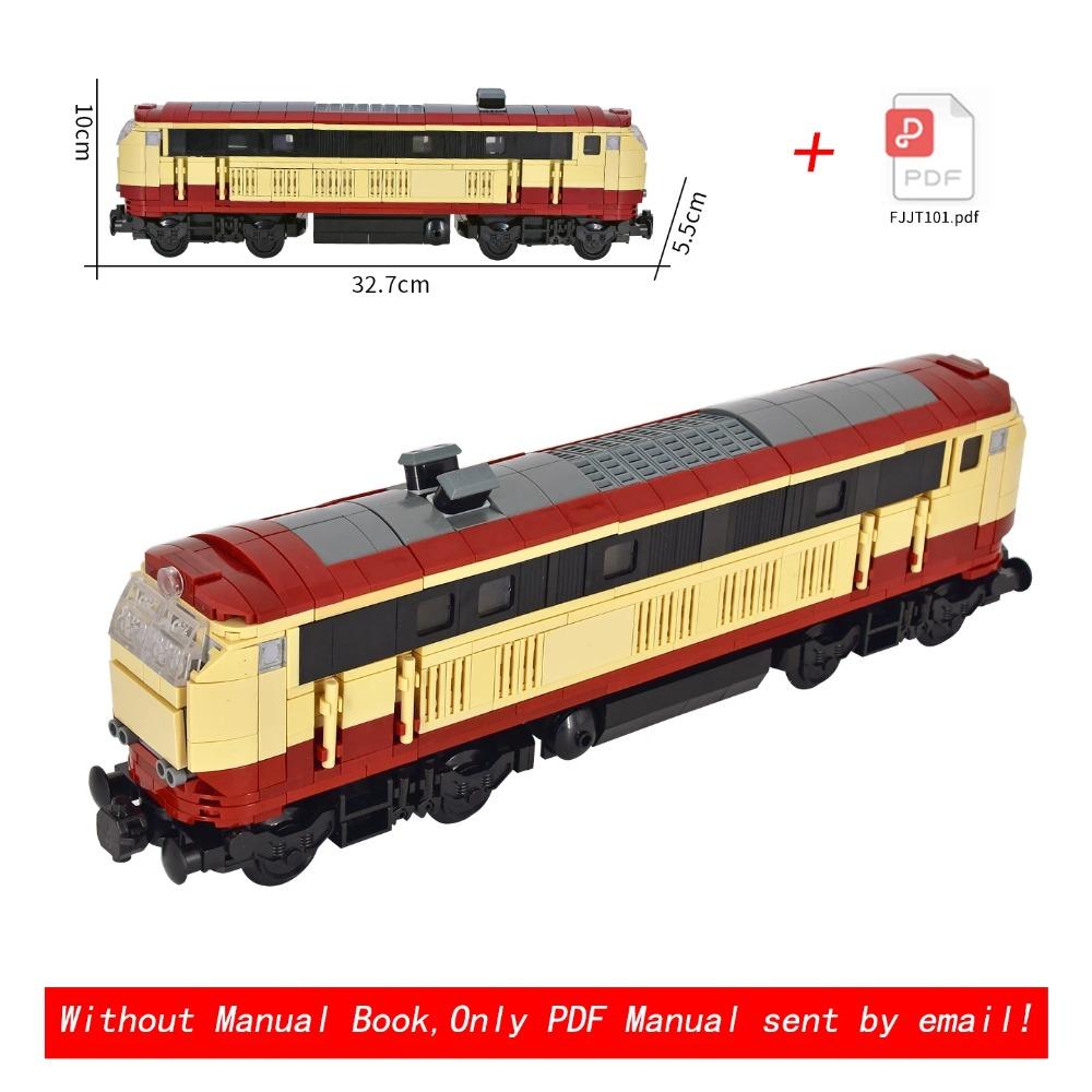 Красная электровоз BR 143, модель из строительных блоков, собираемый поезд, игрушка-кирпичик для энтузиастов и коллекционеров