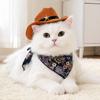 1 Set Cat Cowboy Cowboy Hat Costume Adjustable
