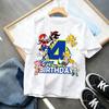 Boys Girls Top Adults Children Parent Child quick dry kid Tshirts Sonic Kid Birthday Print Tops