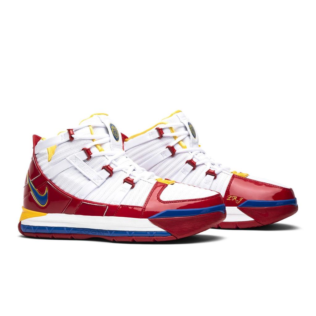 Nike Zoom LeBron 3 'SuperBron' (Unisex) White / Varsity Maize-Varsity Red Basketball Shoes AO2434 100