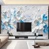 3D рельефная цветочная фреска современный минималистский настенный рисунок гостиная телевизор диван спальня фон обои домашний декор
