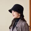 Шляпа женская осенне-зимняя шерстяная шляпа-цилиндр теплая панама