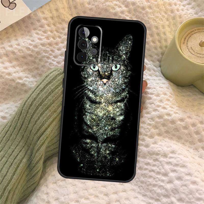 Чехол 'Счастливые коты в космосе' для Samsung Galaxy A15 A22 A52 A32 A54 A14 A16 A26 A36 A56 A55 A35 A05 A06 A53 A33 A13