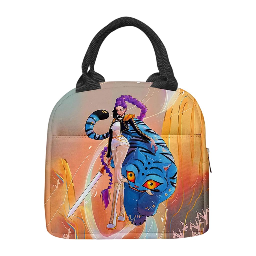 Персонализированная печатная сумка для ланча, модная сумка