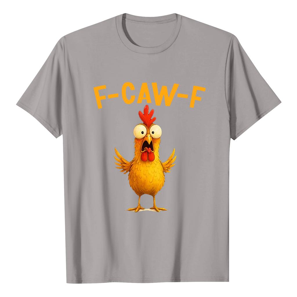 F-CAW-F Women's Casual Letter Print Short-sleeved Top T-shirt