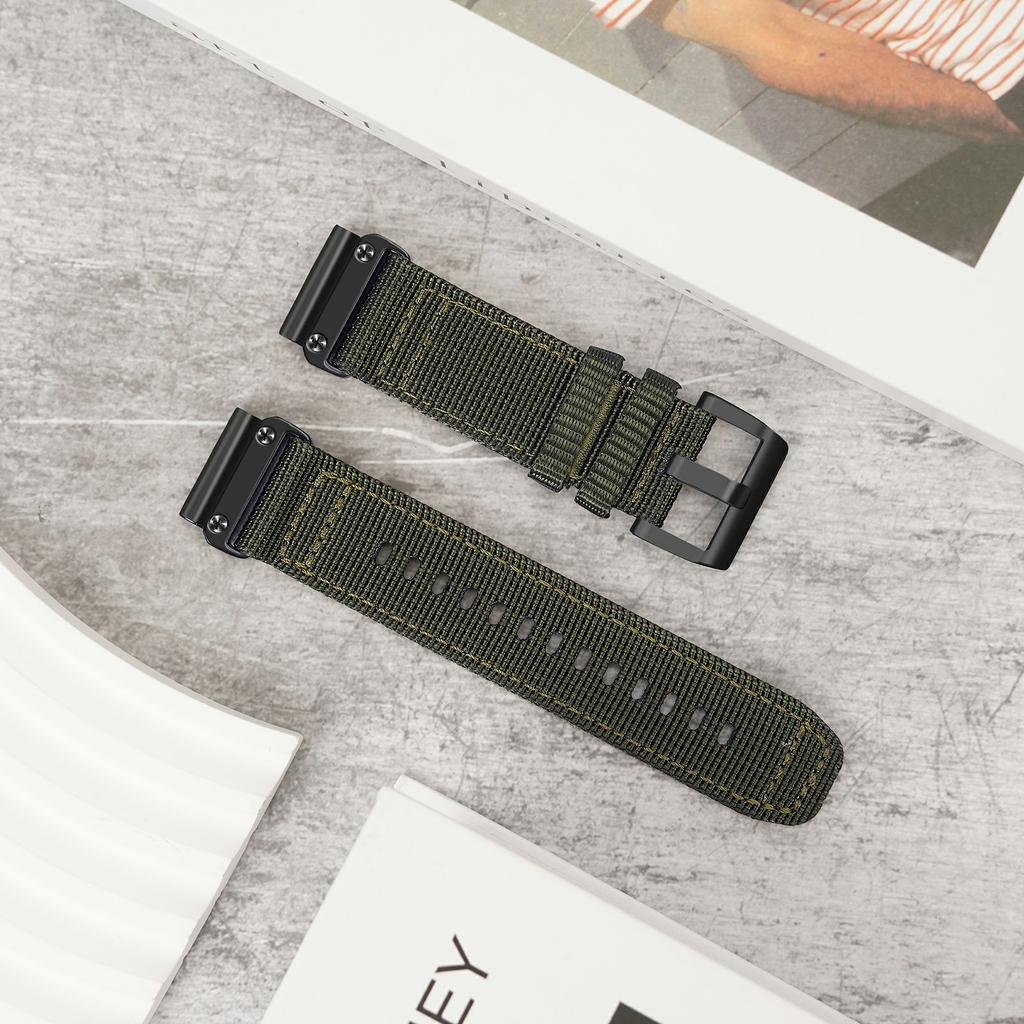 22mm Quick Release Strap for Garmin Tactix 8 47mm/Fenix 8 47mm/E 47mm/Quatix 7 Pro Nylon Braided Watch Band