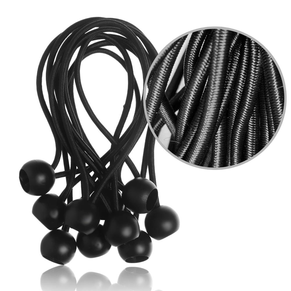 Ударопрочный эластичный шнур для бутылки с водой Фиксированная петля Черный мяч Банджи-шнур Эластичная веревка