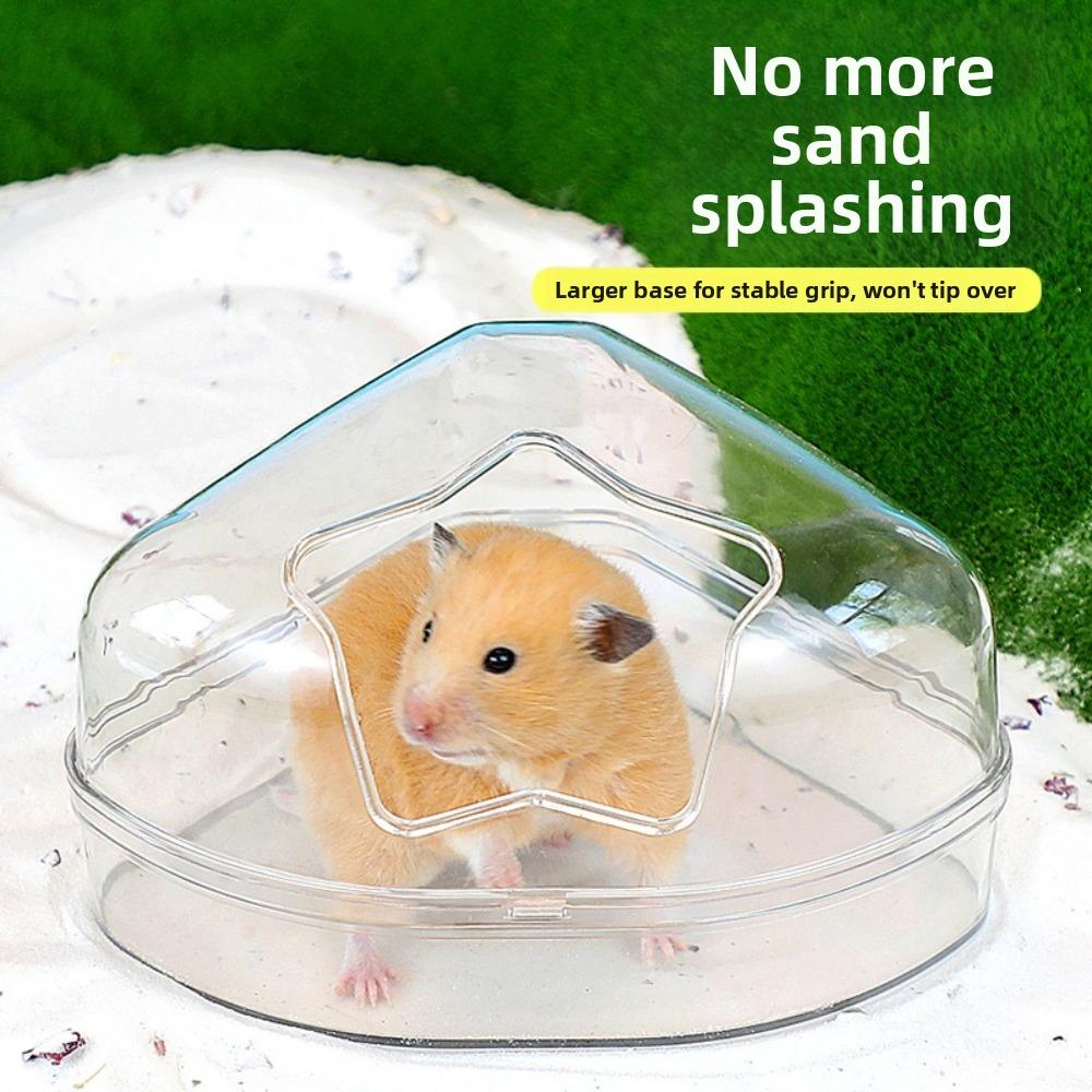 Cheese Shape Hamster Sand Bath Box Plastic Small Animal Bathtub Hamster Litter Box for Small Pets