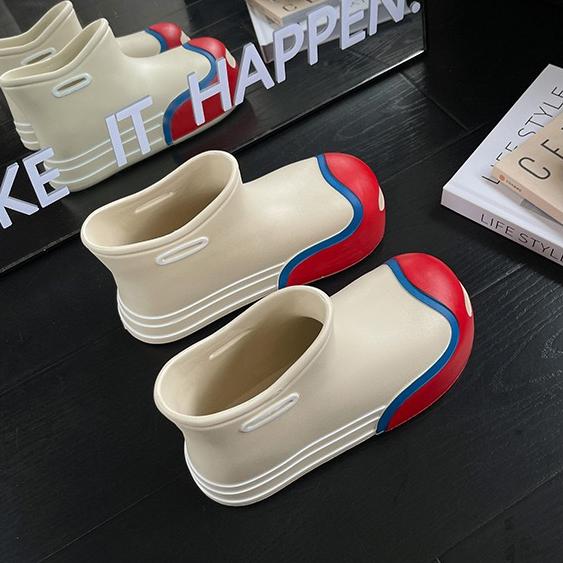 Новые кавайные непромокаемые сапоги, женская непромокаемая резиновая обувь, милые непромокаемые сапоги, удобные садовые рабочие галоши, женская обувь