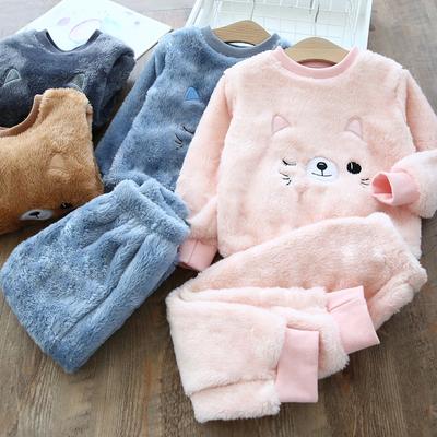 Детские пижамные комплекты Bear 2Pcs Детские пижамы зимние комплекты одежды для девочек 2-6 лет детская одежда пижамы для мальчиков