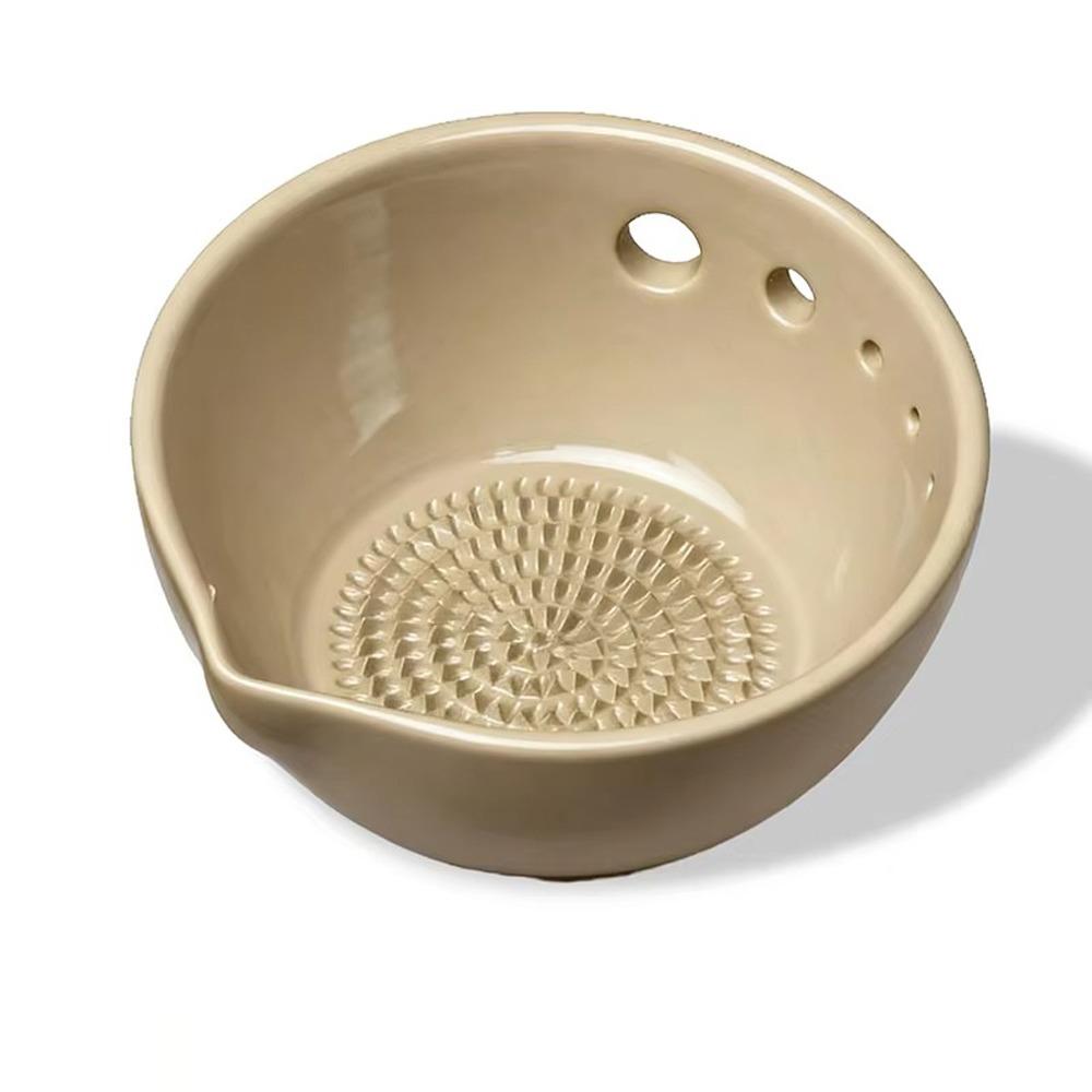 Easy To Use Manual Garlic Grater Bowl 2-in-1 Handmade Garlic Grinder Resin Compact Herb Stripper Bowl Meal Preparation