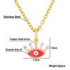 Турецкое ожерелье Lucky Evil Eye, женское 5 стилей, CZ Eyes, женский шарм, модная эмалированная цепочка из нержавеющей стали, ожерелье, ювелирное изделие, подарок