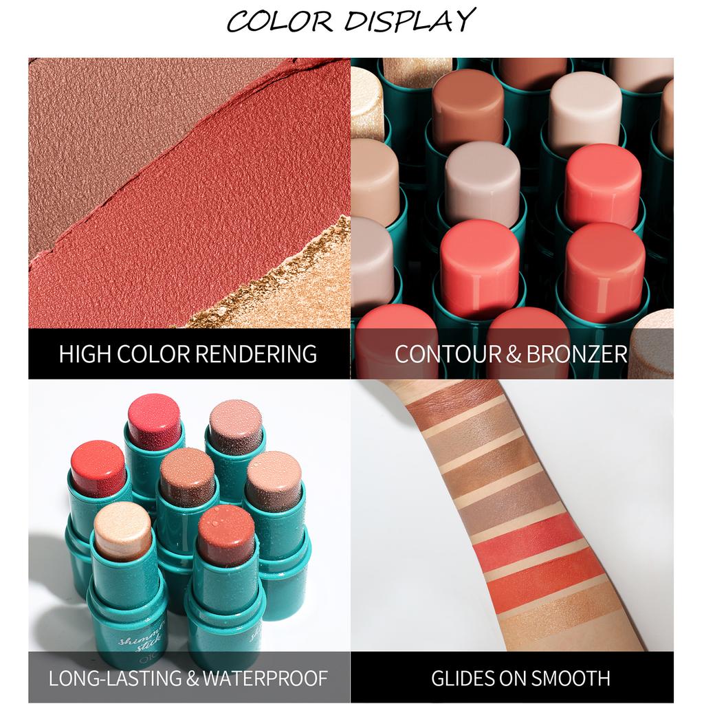 Highlight Contouring Stick Nose Contour Shadow Pen Трехмерный осветляющий крем-румяна для лица