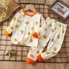 Kids Boys Girls Warm Pajamas Cute Cartoon Long Sleeve T-Shirt + Pants Toddler Baby Autumn Underwear Clothing Sets
