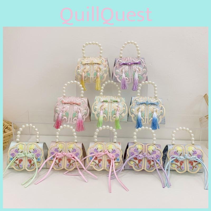 Детская милая сумка через плечо из полиэстера с декоративной строчкой для школы