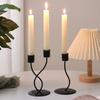 Iron Desk Candle Ornament Stable Base Candle Holder Simple Candlestick Crafts  For Dining Room