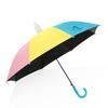 Children's Waterproof Rainbow Umbrella: Solid Color, Fresh Style, Sunscreen, Automatic, Long Handle