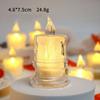 1Pcs LED Flameless Candle LED Gap Column Candle, Including Battery, Perfect For Christmas Family Gatherings Candlelight Dinners