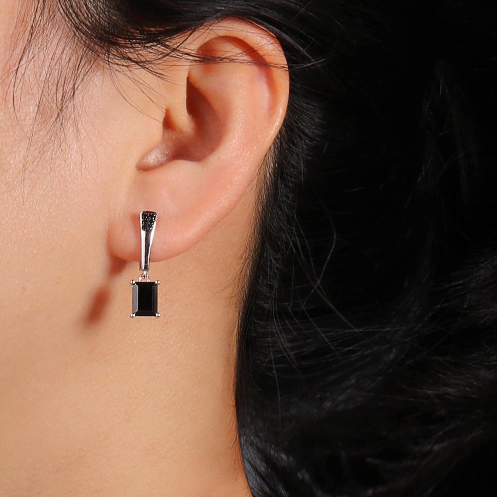 Великолепный благородный настойчивый натуральный черный шпинель драгоценные камни кольцо серьги ожерелье ювелирный набор S925 серебро подарок на день рождения