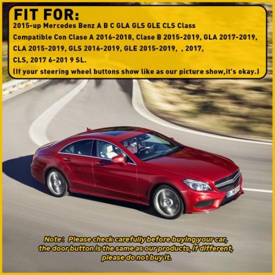 Chrome Steering Wheel Button Cover Trim Fit Mercedes Benz E C Class W204 12-16