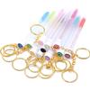 5pcs Eyelash Brushes Tubes With Keychain Lash Brush In Clear Container Disposable Eyelash Extension Mascara Wands With Case