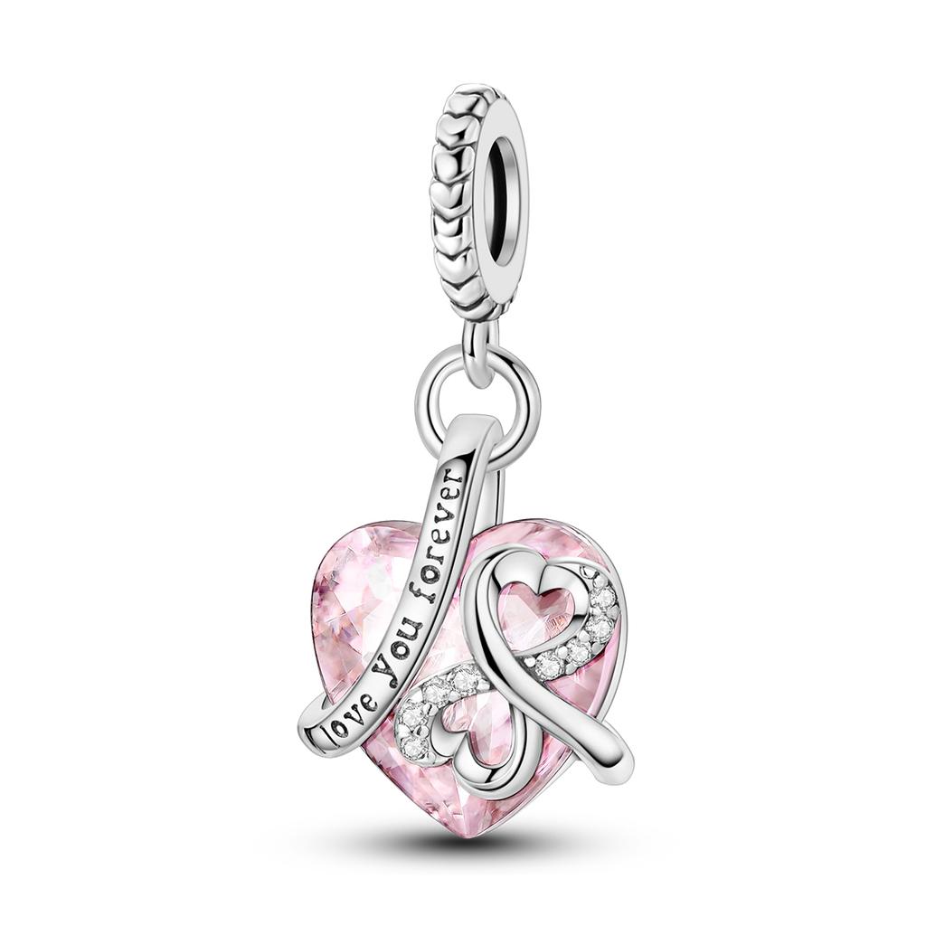 Новое циркониевое сердце DIY медная бусина подходит для браслета Pan оригинальный браслет ювелирные изделия для любимой сестры подарок для друга мамы