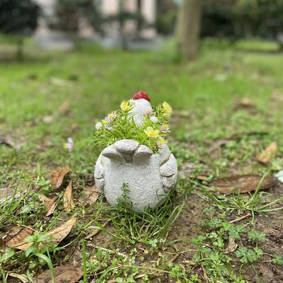 Креативная статуэтка животного-курицы из смолы для двора, ornament, поделка, украшение для дома, рабочего стола, балкона, цветочного горшка