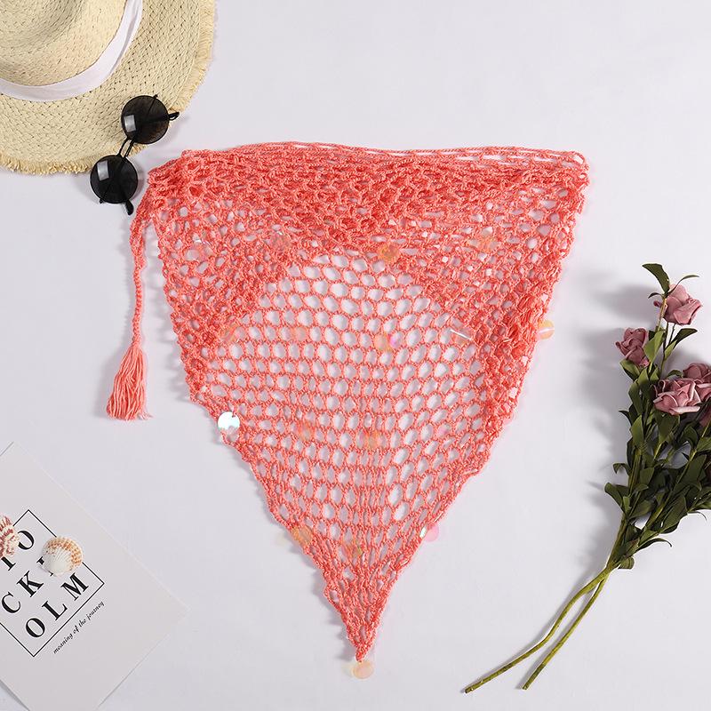 Hand-Crocheted Sequin Bikini Cover-Up Skirt