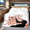 1 шт. Фланелевое одеяло с принтом Сон Гоку, Высокое качество, Для всех сезонов, Декор для дома, Тепло и уют, Идеально для рождественских подарков