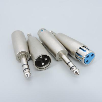 Серебристый, никелированный, 3-полюсный стерео разъем 1/4 дюйма, 6,35 мм, 6,5 штекер на 3-контактный разъем XLR, штекер, гнездо, штекер кабеля адаптера микрофона a1