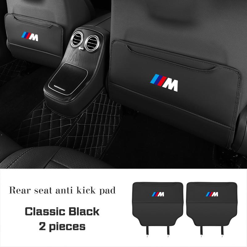 LKCW9 PU leather Car Seat Anti Kick Pad For BMW M M3 M4 M5 E46 E90 E92 F15 F20 F07 F40 F30 G30 G01 G02 G05 Protect Cover Storage Bag