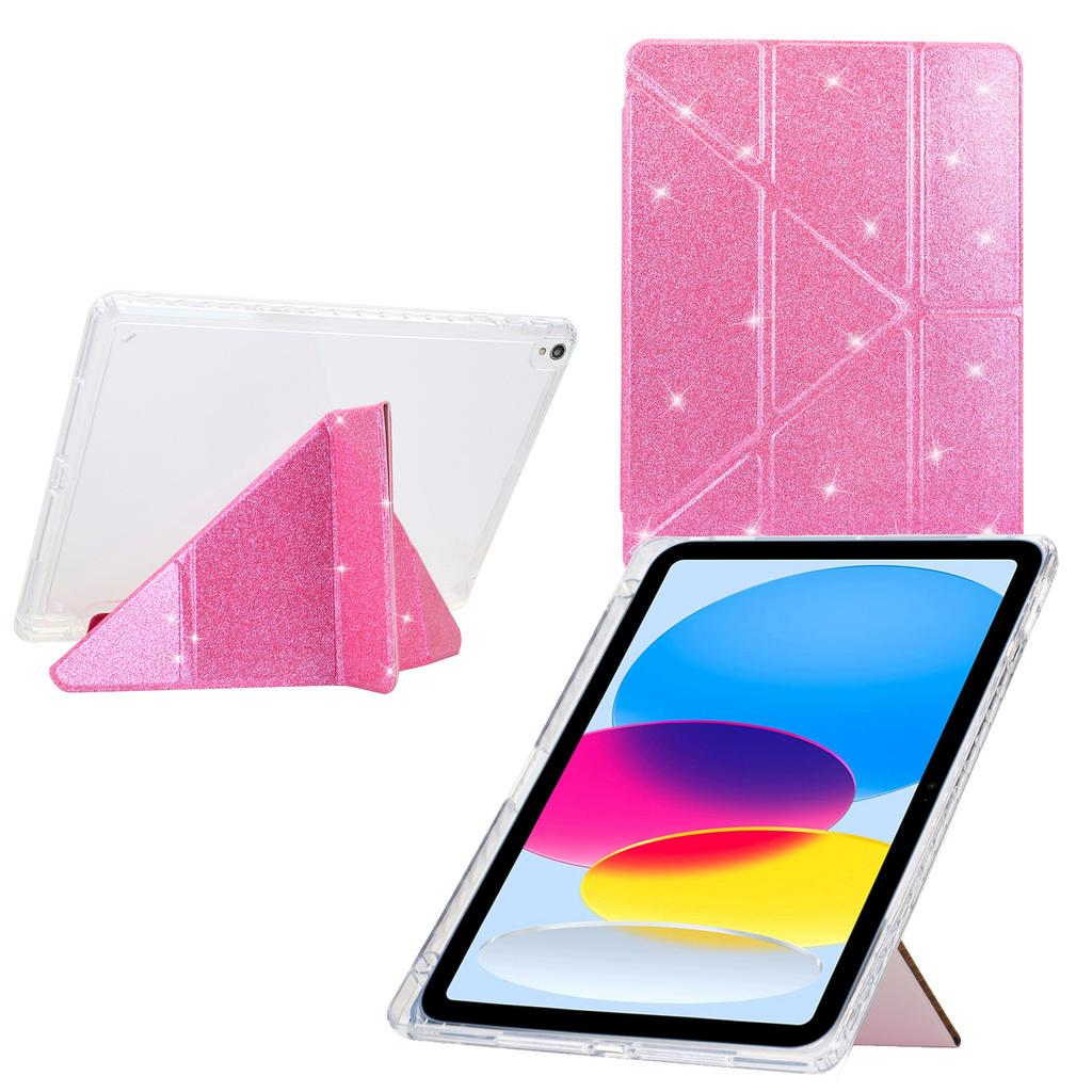 Применимо к кожаному чехлу для планшета iPad Pro 11, Samsung Tab S9FE, блестящий трехскладной чехол-подставка, противоударный чехол Xiaomi 7