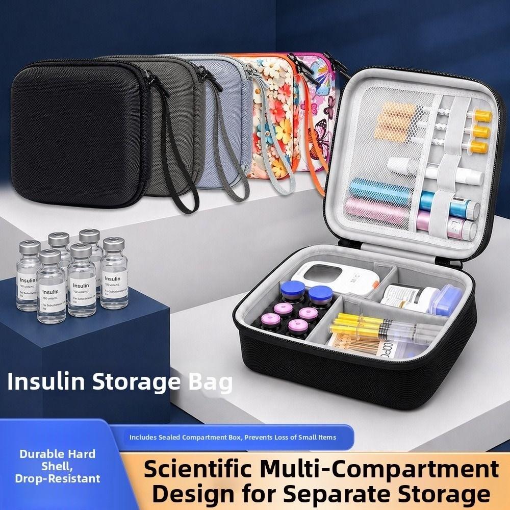 Wear-resistant Insulin Vial Carrying Box Waterproof Insulin Tools Organizer for Home