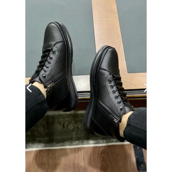 Men's Winter Lace-Up Zippered Boots