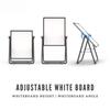 Premium Magnetic Standing White Board Foldable 360 Degrees Magnetic Whiteboard Dual-side Notice Board Writing Boards Stands
