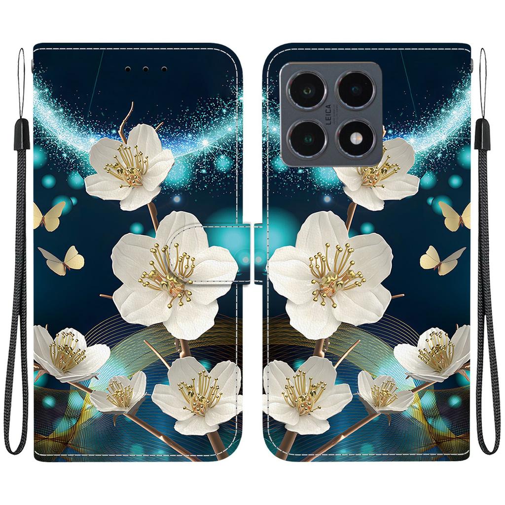 For Xiaomi 15T Case Pattern Printing Leather Flip Wallet Phone Cover with Lanyard