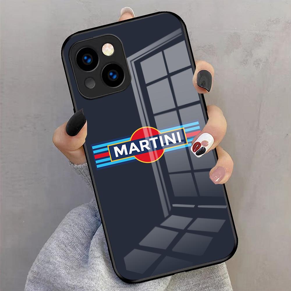 Чехол для телефона Racing M-Martini-ES для iPhone 17 Pro Max 16 15 14 Pro Max 13 11 X Xs Xr 8 7 Plus Стеклянная крышка