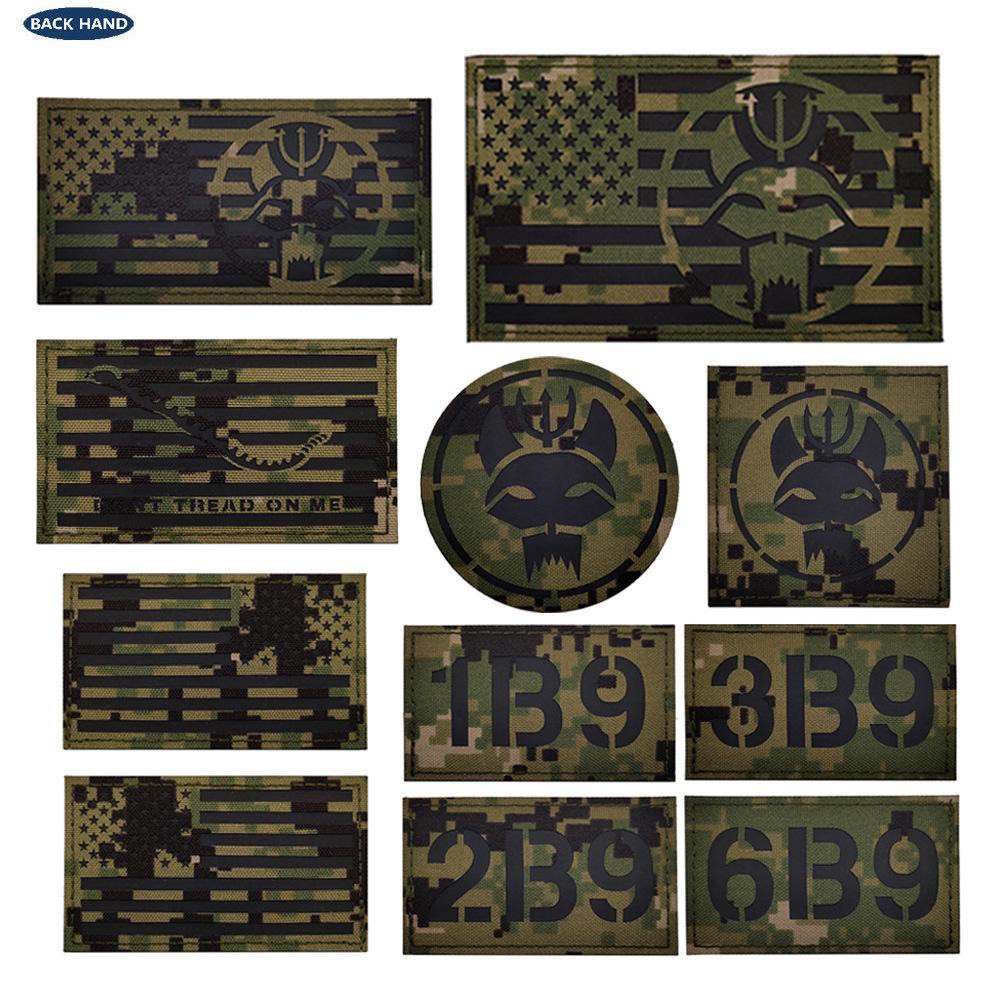 Bo Feng You Xuan USMC Пустынный Камуфляж Трезубец Кот ИК Моральный Нашивка