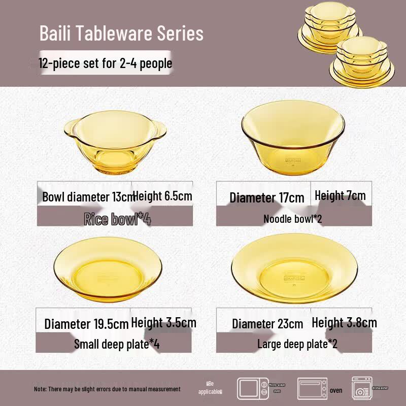 Pyrex Belle Amber Heat-Resistant Glass Dinnerware