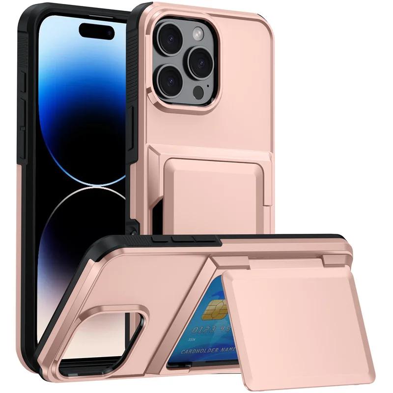 Кошелек для карт Чехлы для телефона iPhone 16 15 14 Pro Max 13 12 11 Pro Ударопрочный Защитный чехол для iPhone 16 Флип-кейс с подставкой
