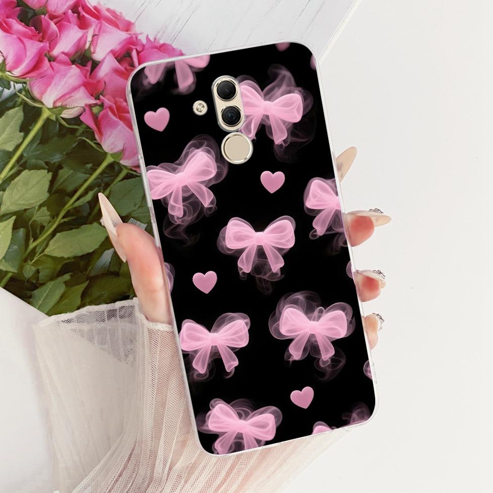 For Huawei Mate 20 Lite Case Cover Transparent Cute Fashion Butterfly Funny Painted Casing For Huawei SNE-AL00 SNE-LX1